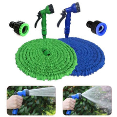 Expandable & Flexible Garden Water Hose w Spray Nozzle