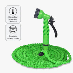 Expandable & Flexible Garden Water Hose w Spray Nozzle