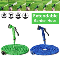 Expandable & Flexible Garden Water Hose w Spray Nozzle